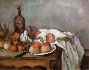 Paul Cezanne Onions and Bottle oil painting